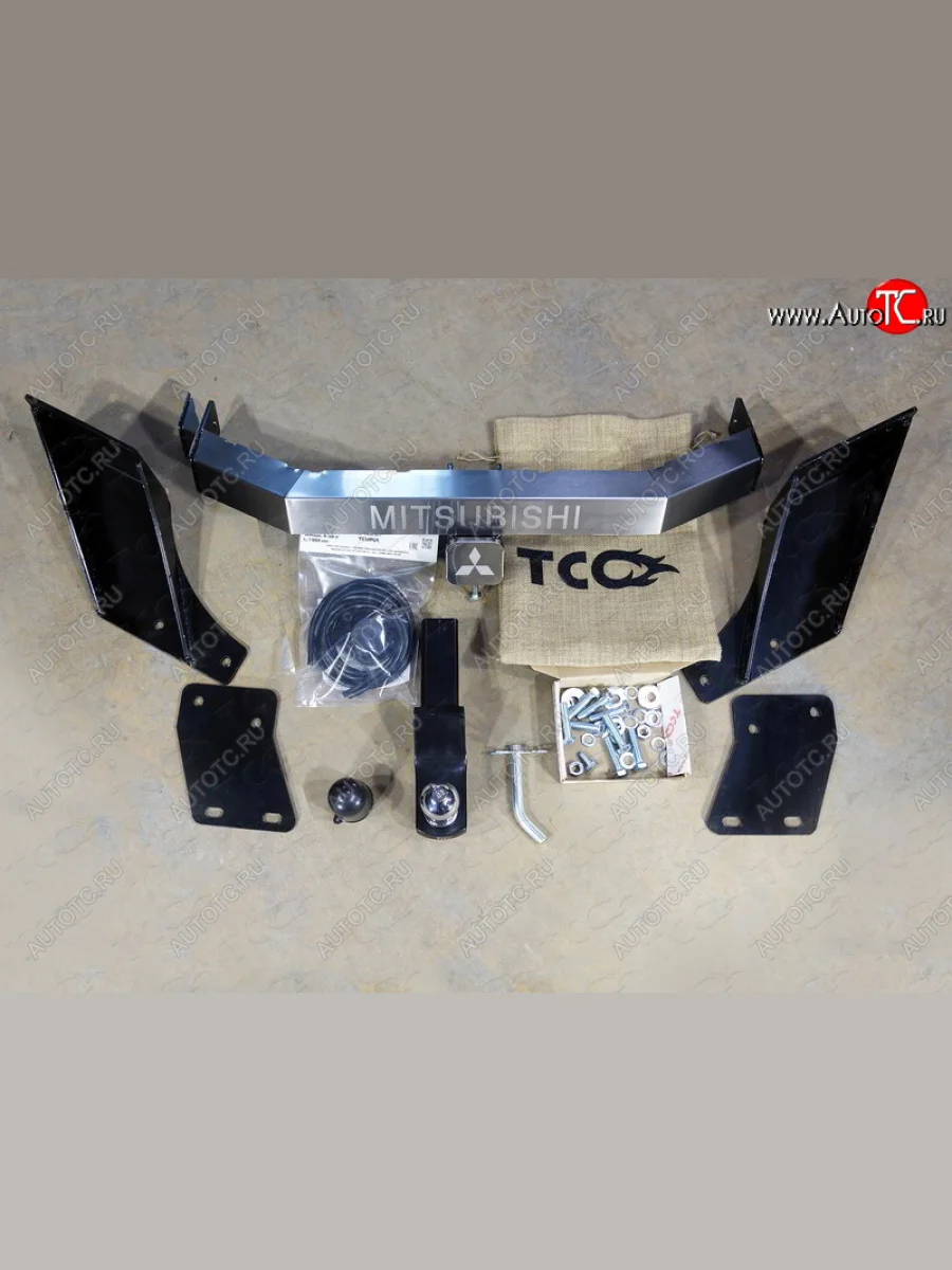 Фаркоп (тягово-сцепное устройство) TCC Mitsubishi L200 5 KK,KL дорестайлинг (2015-2019) (оцинкованный, шар Е)  с доставкой в г. Керчь