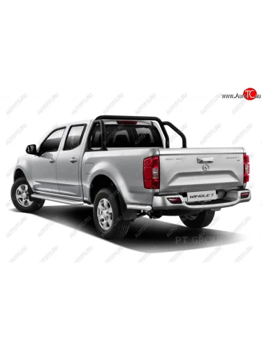  Защита заднего бампера угловая PT GROUP (нержавейка d63) Great Wall Wingle 7 (2018-2023) пикап