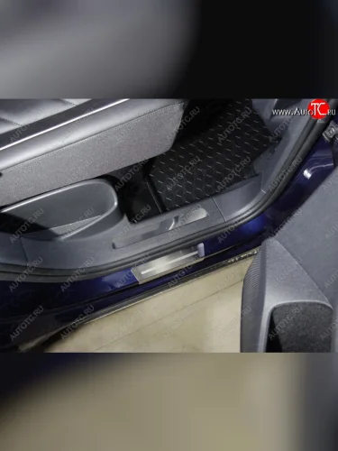 Пороги накладки задние ТСС (нержавейка полированная) Volkswagen Tiguan Mk2 дорестайлинг (2016-2020)