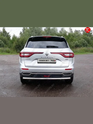 Защита заднего бампера ТСС (нержавейка d60,3) Renault Koleos  2 (2016-2025)