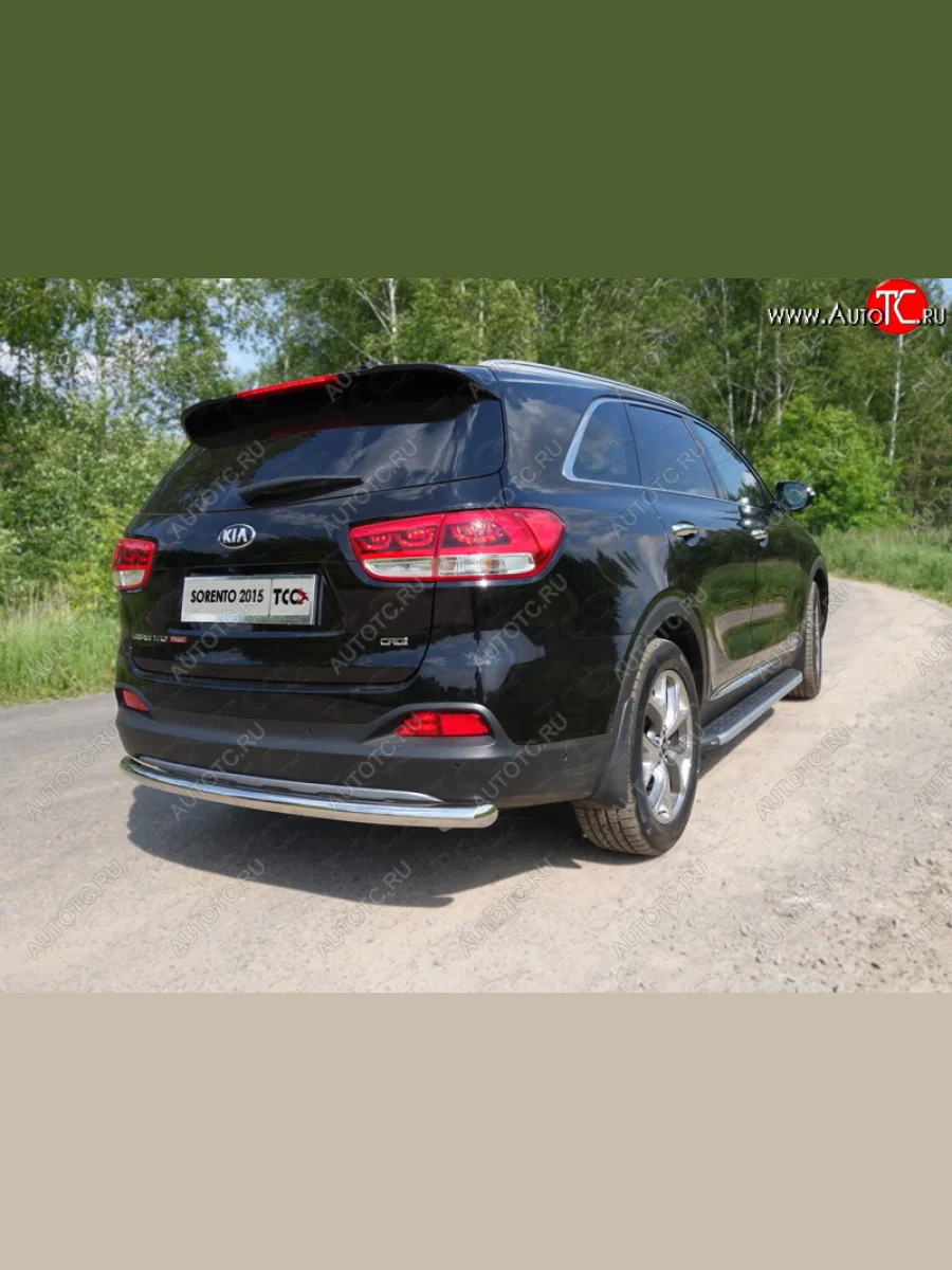 Защита заднего бампера ТСС (нержавейка d 60,3 мм)  KIA Sorento (2014-2018) UM/Prime  с доставкой в г. Керчь