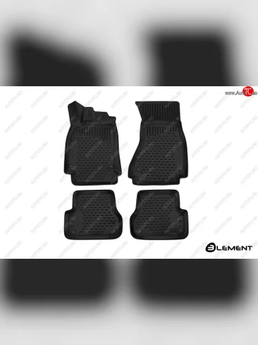 Комплект 3D ковриков салона Element (полиуретан, без перч. ящика) Audi A6 C7 дорестайлинг, универсал (2010-2014)