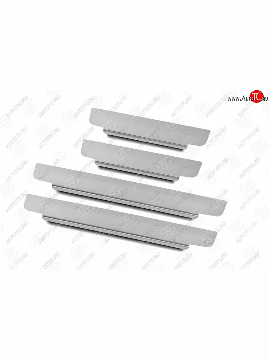 Накладки порожков салона Russtal Chery Tiggo 5 (T21) дорестайлинг (2014-2017) (Нержавейка полированная)  в Воронеже Воронежской области