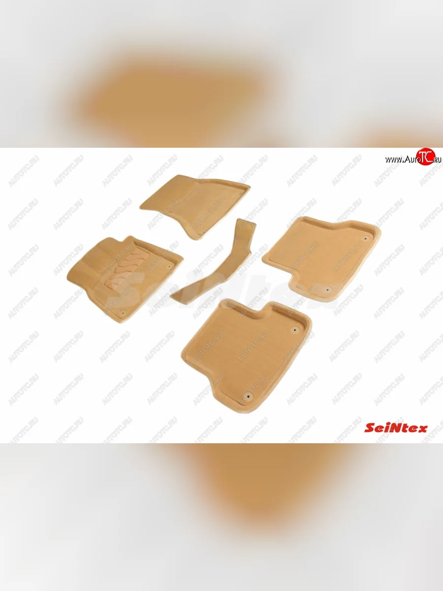 Текстильные коврики в салон SEINTEX 3D бежевые Audi A6 C7 дорестайлинг, универсал (2010-2014)  с доставкой в г. Керчь