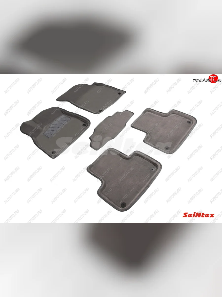 Текстильные коврики в салон SEINTEX 3D серые Audi Q7 4M рестайлинг (2019-2022)  с доставкой в г. Пермь