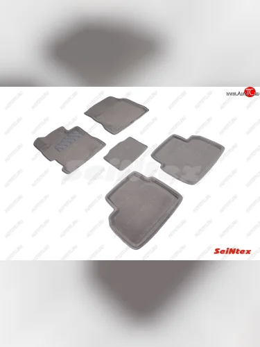 Текстильные коврики в салон SEINTEX 3D серые Honda Civic FD седан дорестайлинг (2005-2008)