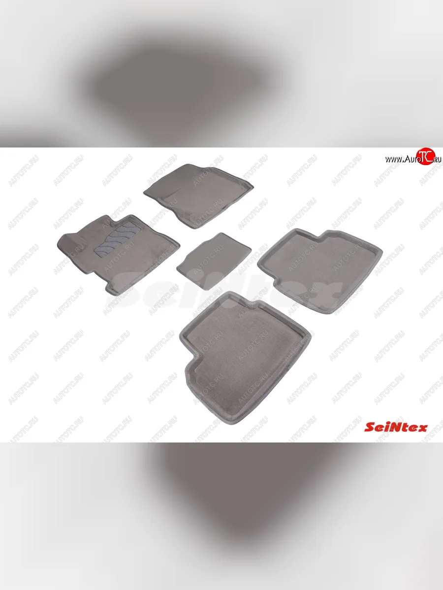 Текстильные коврики в салон SEINTEX 3D серые Honda Civic FD седан дорестайлинг (2005-2008)  в Самаре Самарской области
