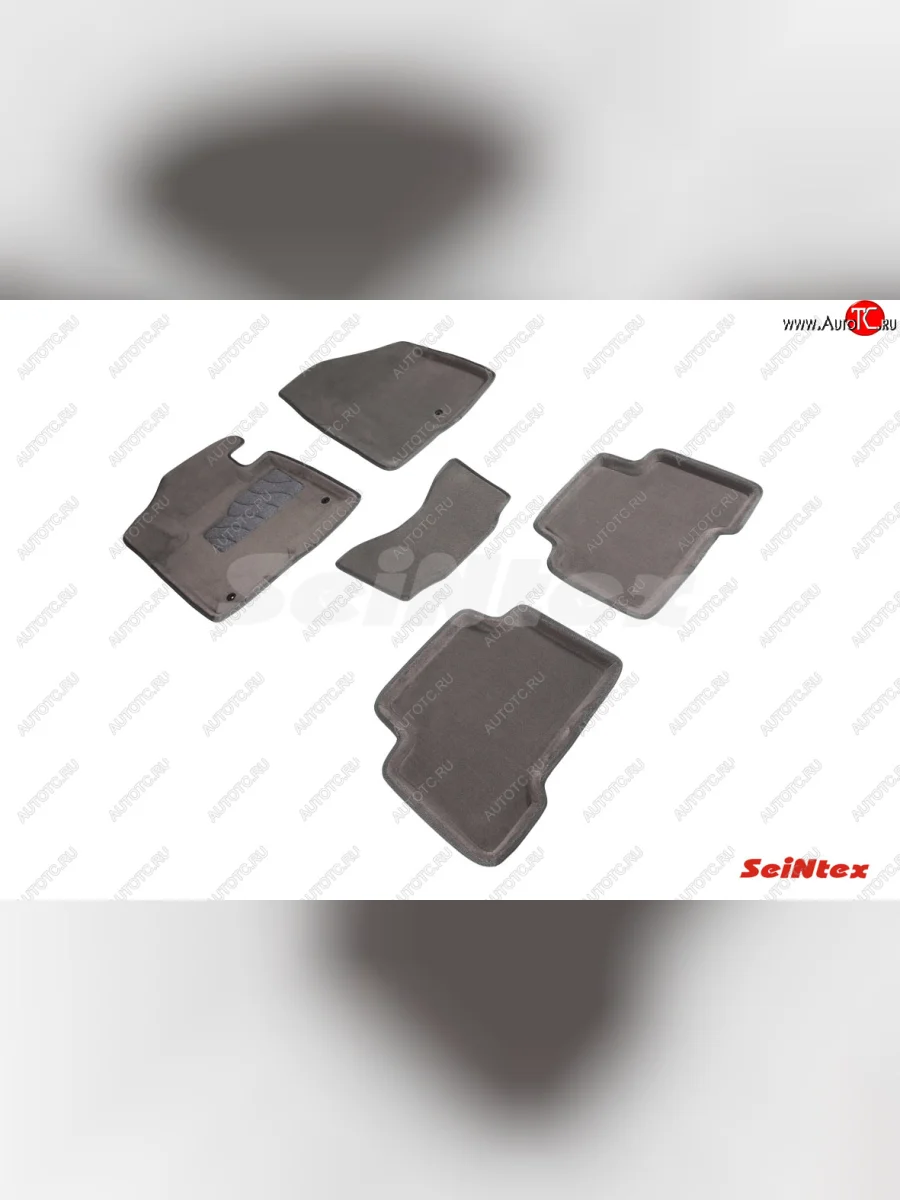 Текстильные коврики в салон SEINTEX 3D серые Hyundai Santa Fe DM дорестайлинг (2012-2016)  в Перми Пермском крае