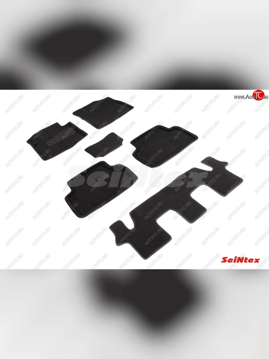 Коврики в салон SEINTEX 3D ВОРС (комплект, 7 мест) KIA Sorento MQ4 (2020-2022) (Цвет: черный)  в Самаре Самарской области