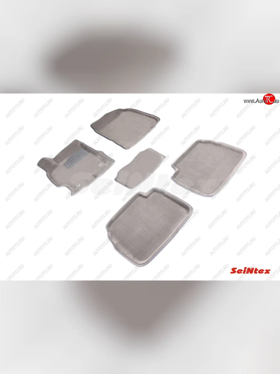 Текстильные коврики в салон SEINTEX 3D Mazda 6 GH дорестайлинг лифтбэк (2007-2010) (серые)  с доставкой в г. Пермь