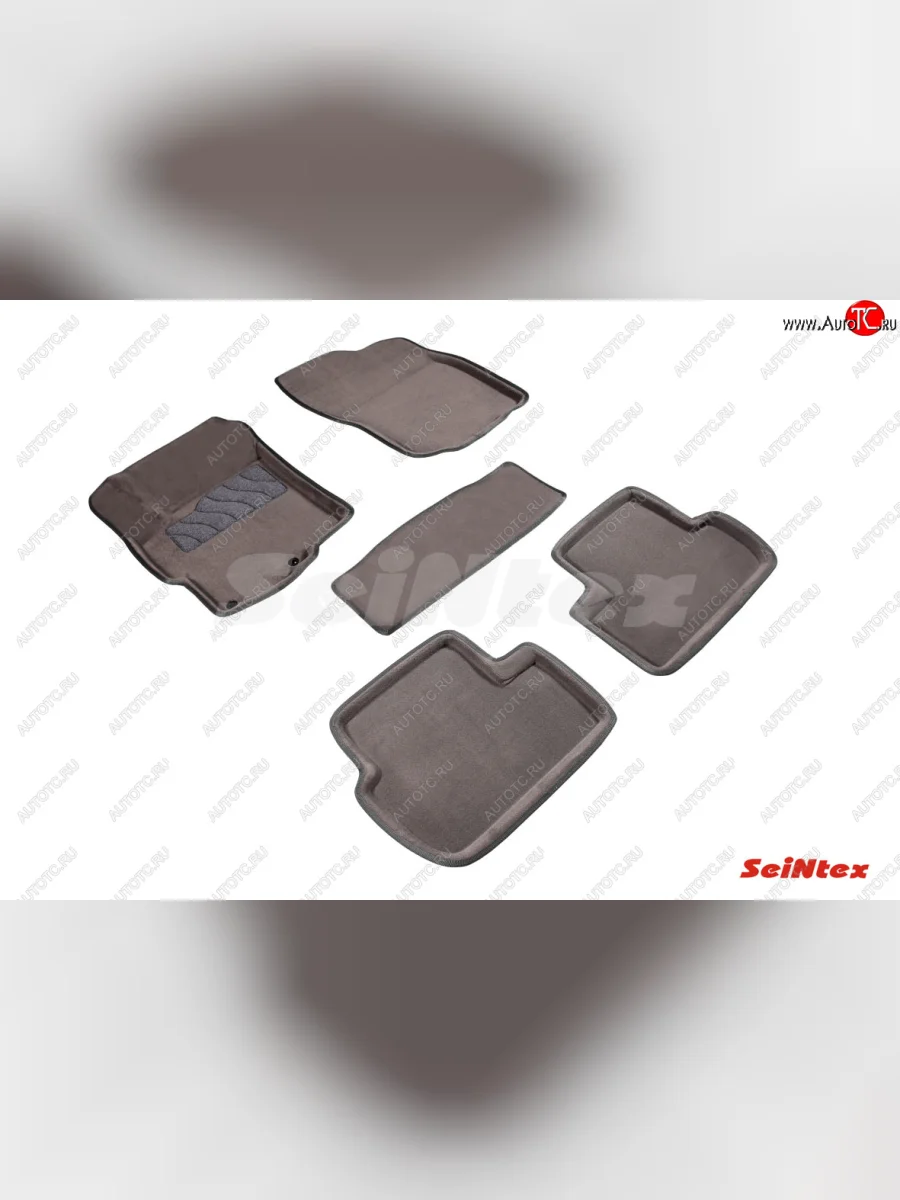 Комплект ковриков салона (текстиль, 3D) Seintex Mitsubishi Lancer 10 CY седан дорестайлинг (2007-2010) (серые)  с доставкой в г. Керчь