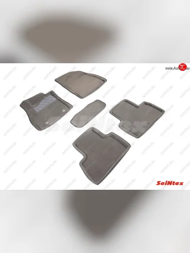Текстильные 3D коврики в салон SEINTEX серые Nissan Juke 1 YF15 дорестайлинг (2010-2014)