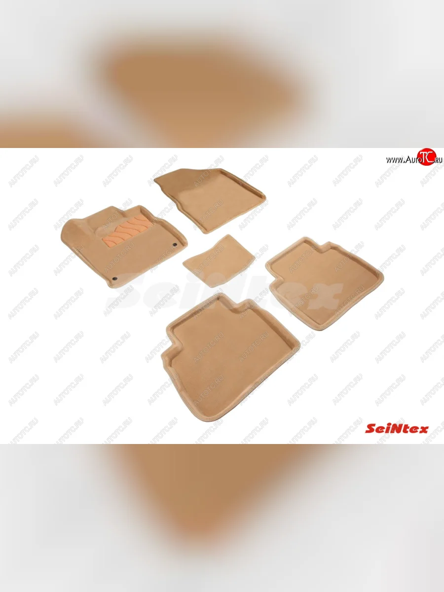 Текстильные 3D коврики в салон SEINTEX бежевые Nissan Murano 2 Z51 дорестайлинг (2008-2011)  в Самаре Самарской области