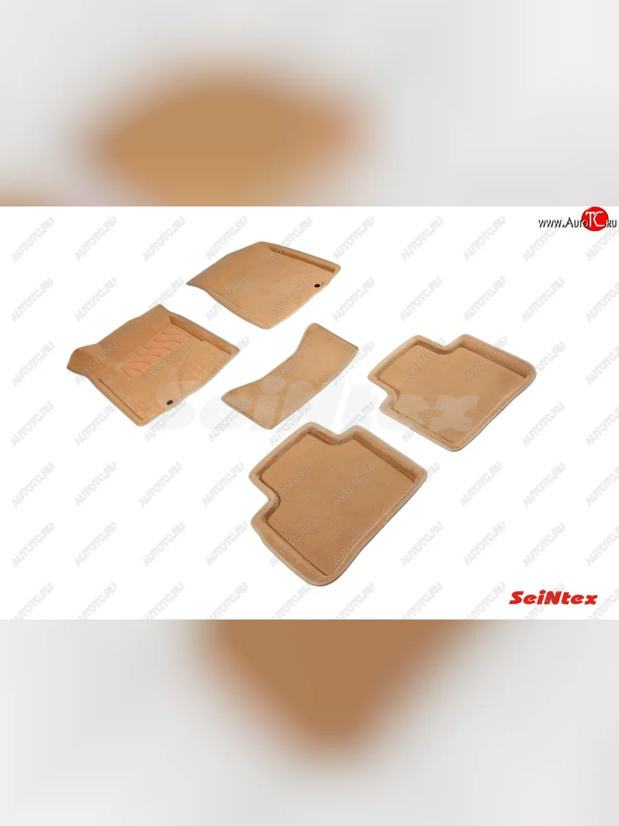 Текстильные 3D коврики в салон SEINTEX бежевые Nissan Teana 2 J32 дорестайлинг (2008-2011)  в Керчи Республика Крым