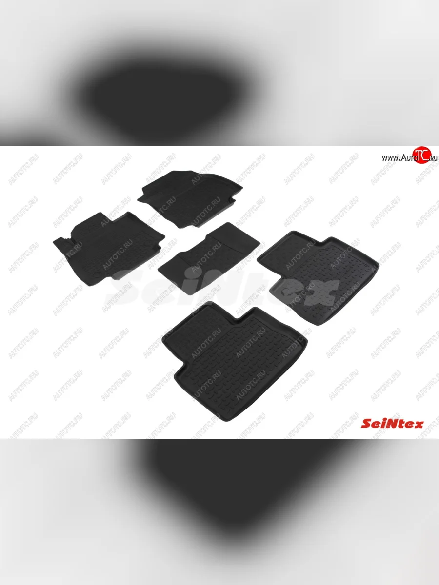 Коврики в салон SeiNtex (резина, высокий бортик) Toyota RAV4 XA50 5 дв. дорестайлинг (2018-2025) (Механическая коробка передач)  с доставкой в г. Пермь