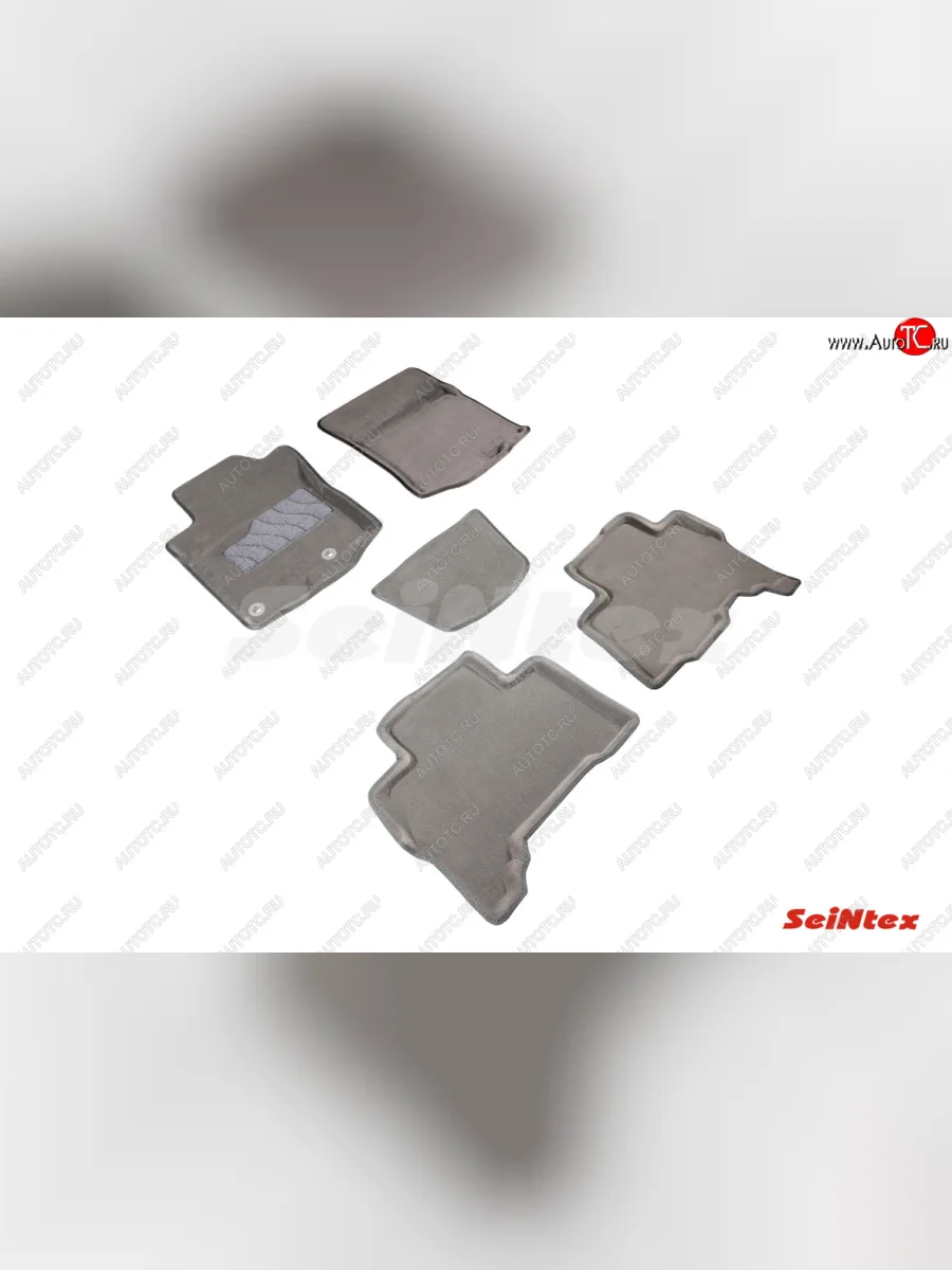 Текстильные 3D коврики в салон SEINTEX Toyota Land Cruiser Prado J150 1-ый рестайлинг (2013-2017) (серые)  в Самаре Самарской области