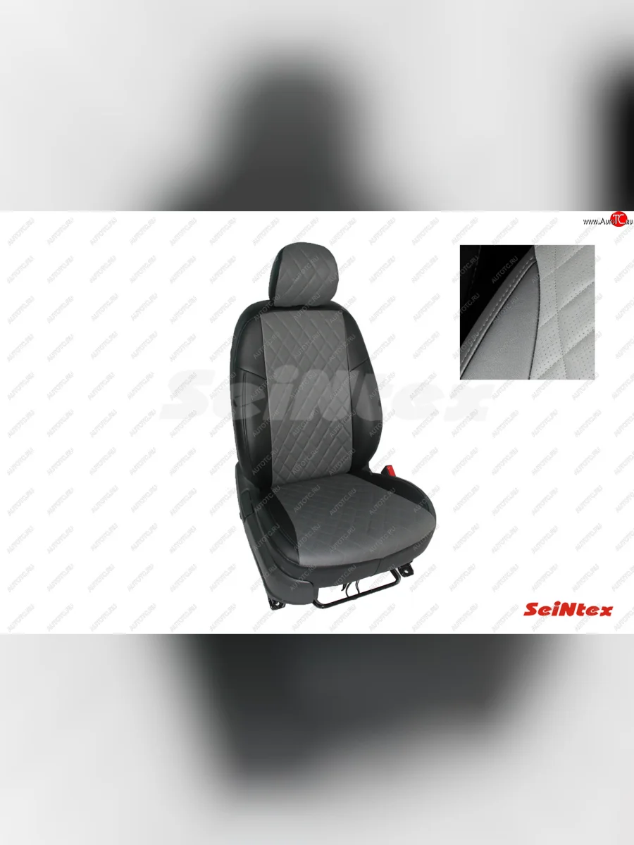 Чехлы для сидений Seintex (экокожа) Ромб Ravon Nexia R3 (2016-2020) (черно-серый)  в Керчи Республика Крым