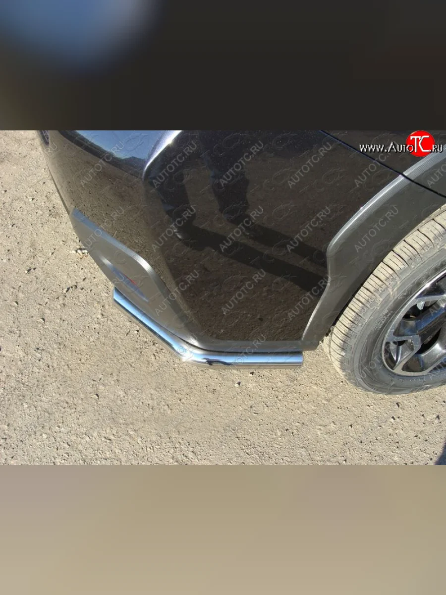 Защита заднего бампера (уголки) ТСС 42,4 мм  Subaru XV (2012-2017) GP/G33  в Воронеже Воронежской области