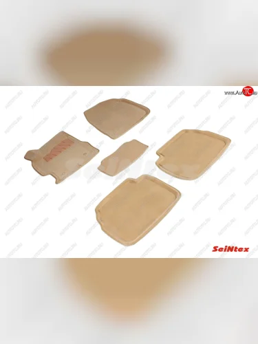 Текстильные коврики в салон SEINTEX 3D (бежевые) Mazda 6 GH дорестайлинг лифтбэк (2007-2010)