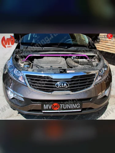 Растяжка (распорка) передних стоек MV-Tuning KIA Sportage  3 SL (2010-2016) дорестайлинг, рестайлинг