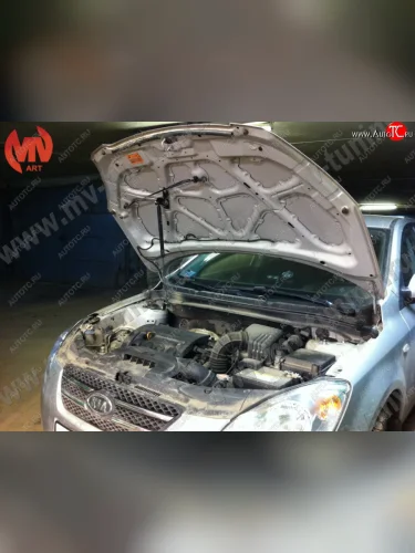 Упор капота MV-Tuning (одинарный; без кронштейна) KIA Ceed  1 ED (2006-2010) дорестайлинг универсал, дорестайлинг, хэтчбэк 5 дв.