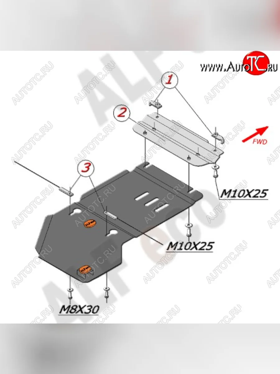 Защита КПП ALFECO (дв. 3,0D; 3,2; 3,6) Volkswagen Touareg 1 GP рестайлинг (2006-2010) (Сталь 2 мм)  в Воронеже Воронежской области