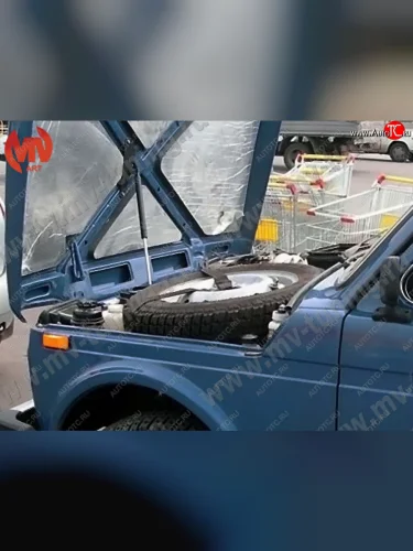 Упор капота MV-Tuning ВИС 2346 ( бортовой,  фургон,) (1998-2025), ВИС 23461 ( бортовой,  фургон,) (1998-2025), Лада ВАЗ Нива 4х4  2121 (1977-2019), Лада ВАЗ нива 4х4 ( 2131,  2121 Бронто,  2121,  2121 (Legend)) (2014-2025)