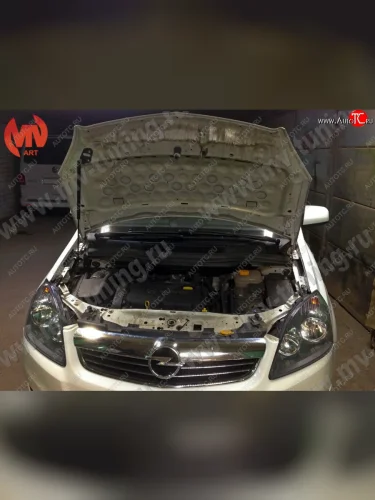 Упор капота MV-Tuning (одинарный) Opel Zafira  В (2005-2015) дорестайлинг, рестайлинг