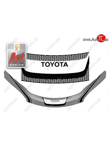 Дефлектор капота CA-Plastic (Серия Art графит) Toyota Wish XE20 дорестайлинг (2009-2012)