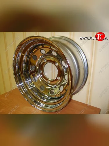 Штампованый диск OFF-ROAD Wheels (стальной усиленный, круг - хромированый). 8.0 x 16 