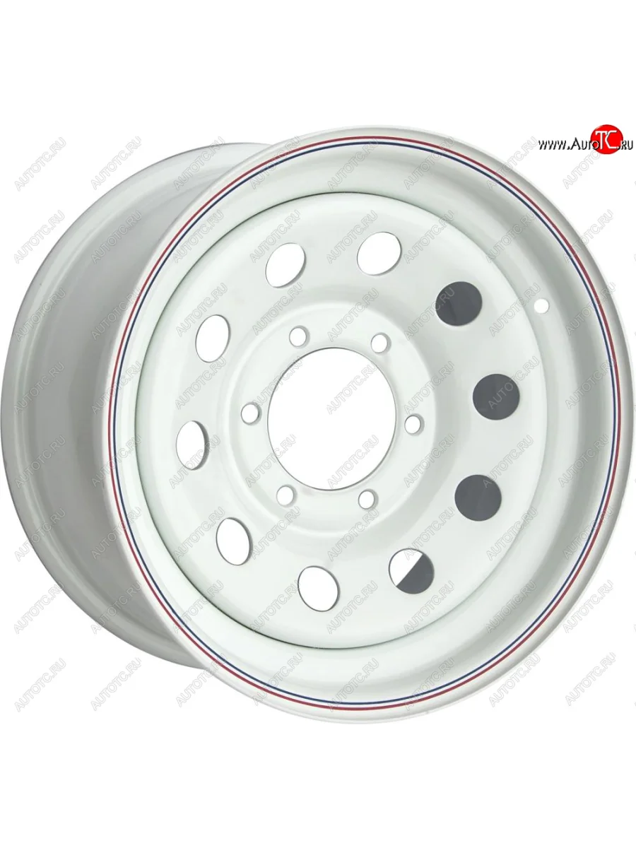 Штампованый диск OFF-ROAD Wheels (стальной усиленный, круг - белый). 8.0 x 16 Ford Ranger рестайлинг (2003-2007) 6x139.7xDIA110.0xET30.0 