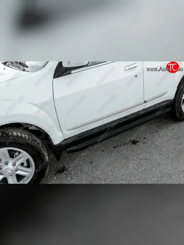 Пороги алюминиевые Slitkoff (Optima Black ) Derways Hower Н3 (2017-2019)