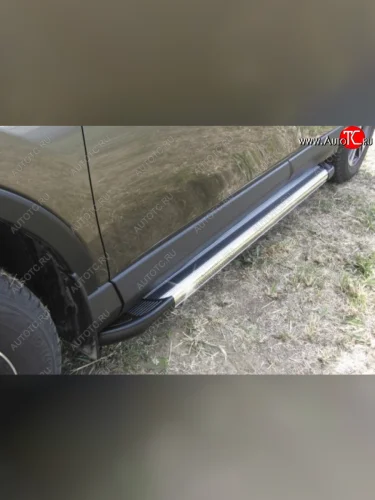 Пороги алюминиевые Slitkoff (Luxe Silver) Mazda CX-5  KE (2015-2017) рестайлинг