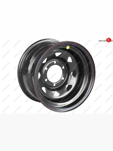 Штампованый диск OFF-ROAD Wheels (стальной усиленный, треугольник мелкий - черный). 8.0 x 15 