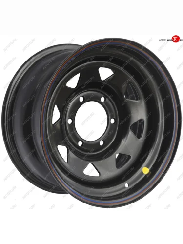 Штампованый диск OFF-ROAD Wheels (стальной усиленный, треугольник мелкий - черный). 8.0 x 16 