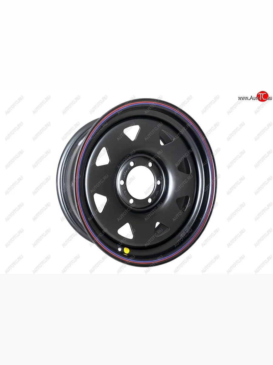 Штампованый диск OFF-ROAD Wheels (стальной усиленный, треугольник - черный). 8.0 x 18 Mitsubishi L200 3 K6T-K7T дорестайлинг (1996-2005) 6x139.7xDIA110.0xET15.0 