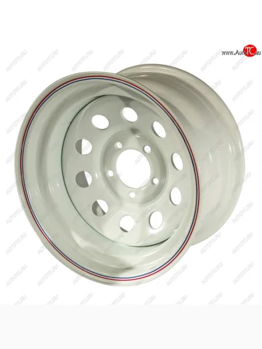 Штампованый диск OFF-ROAD Wheels (стальной усиленный, круг - белый). 10.0 x 15 