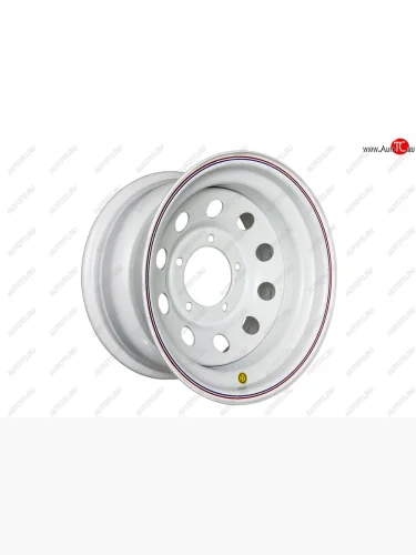 Штампованый диск OFF-ROAD Wheels (стальной усиленный, круг - белый). 8.0 x 15 
