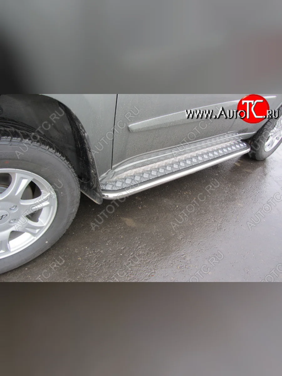 Защита порогов Slitkoff (Ø 42, с листом усиленная) Chery Tiggo T11 рестайлинг (2013-2016)  в Керчи Республика Крым