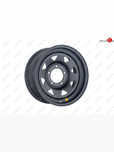 Штампованый диск OFF-ROAD Wheels (стальной усиленный, треугольник мелкий - черный матовый). 7.0 x 16 