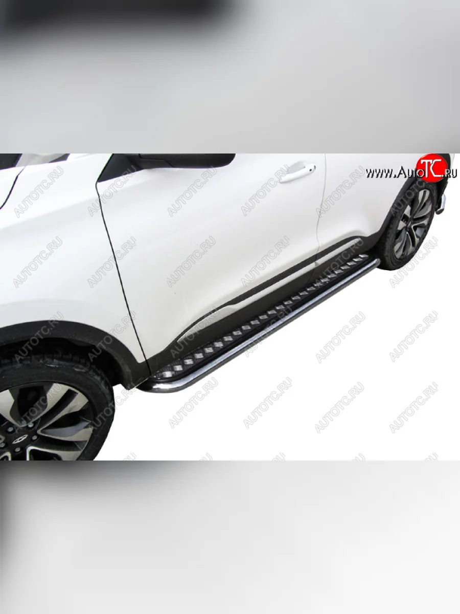 Защита порогов Slitkoff (Ø 57 мм, с листом) Chery Tiggo 4 1-ый рестайлинг (2018-2023)  в Керчи Республика Крым