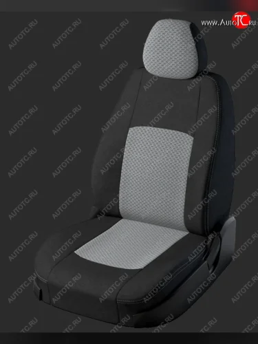 Чехлы для сидений Lord Autofashion Турин (жаккард, спинка 60/40+подлокотник, 2 П- и 1 Г- образных подголовника) (Черный, вставка Черный Тропик) Daewoo Gentra седан (2005-2011)