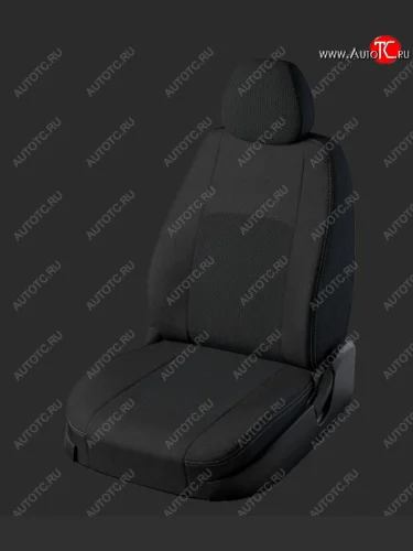 Чехлы для сидений Lord Autofashion Турин (жаккард, спинка и сиденье 60/40, 3 Г-образных подголовника) (Черный, вставка Черный Эльбрус) Ford Kuga 2 дорестайлинг (2013-2016)