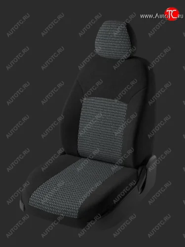 Чехлы для сидений Lord Autofashion Дублин (жаккард, спинка и сиденье 60/40+подлокотник, 3 Г-образных подголовника) (Черный, вставка Черный Зигзаг) Ford Mondeo Mk4,BD дорестайлинг, седан (2007-2010)