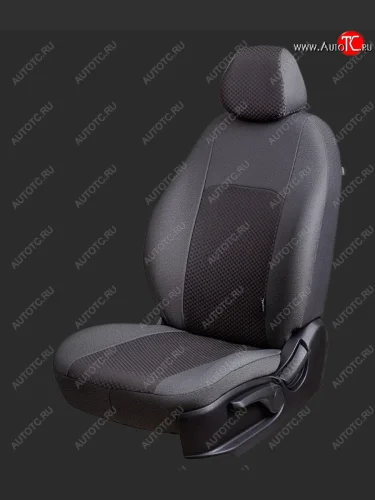 Чехлы для сидений Lord Autofashion Дублин (жаккард, спинка 60/40, 2 Г-образных подголовника) (Серый, вставка Сеул Серый) Hyundai Creta GS дорестайлинг (2015-2019)