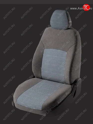 Чехлы для сидений Lord Autofashion Дублин (жаккард, спинка 60/40, 2 Г-образных подголовника) (Серый, вставка Стежок Серый) Hyundai Creta GS дорестайлинг (2015-2019)