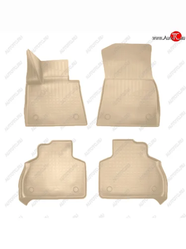 Коврики салона Norplast Unidec (1 и 2 ряд 6-ти местной версии) (Цвет: бежевый) BMW X7 G07 (2018-2022)