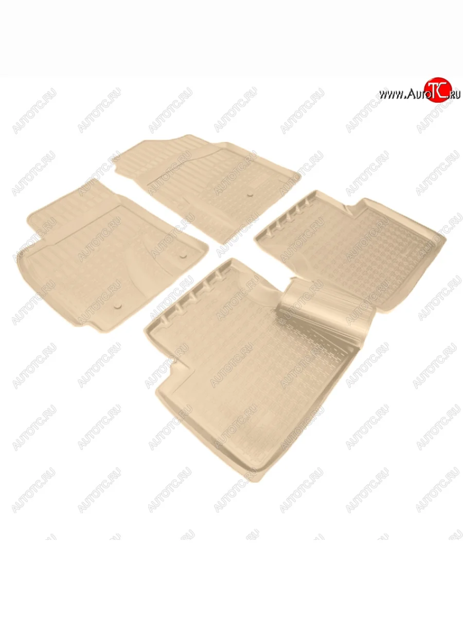 Коврики салона Norplast Unidec Vortex Tingo рестайлинг (2012-2014) (Цвет: бежевый)  с доставкой в г. Керчь