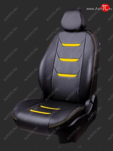 Черный, вставка черная/желтая, строчка желтая 10155р Черный, вставка черная/желтая, строчка желтая 10155р