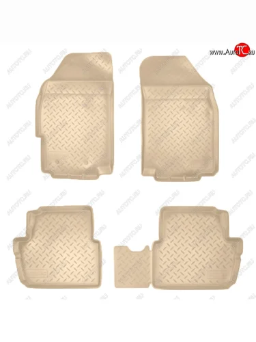 Коврики салона Norplast Unidec (Цвет: бежевый) Chevrolet Spark M300 дорестайлинг (2010-2015)